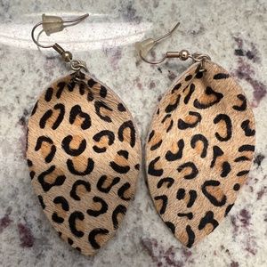 Cheetach Tear drop Earrings